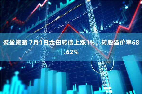 聚盈策略 7月1日金田转债上涨1%，转股溢价率68.62%