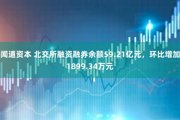 闻道资本 北交所融资融券余额59.21亿元，环比增加1899.34万元